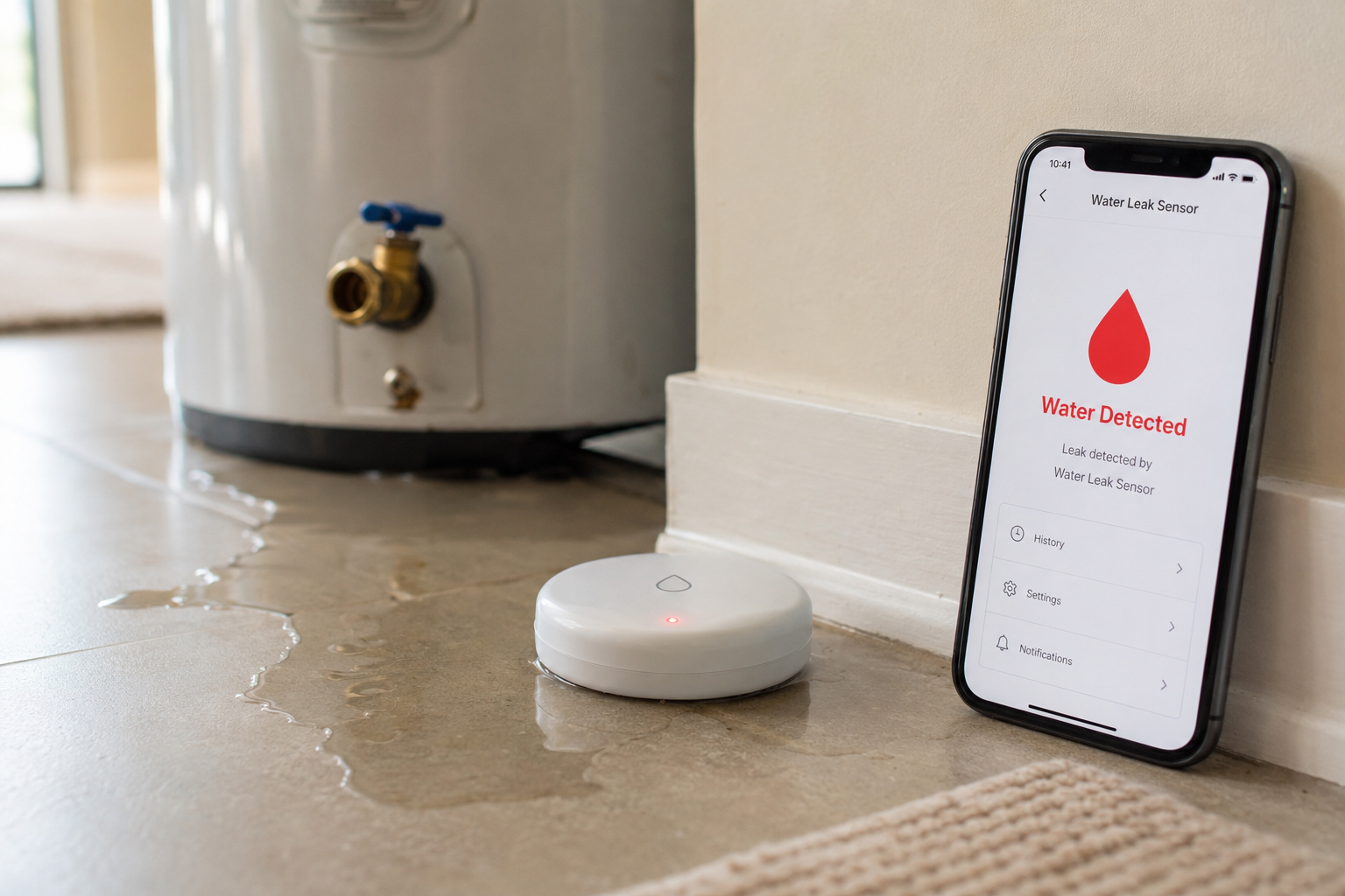 best smart water leak detectors for home safety detecting water leak near home appliance