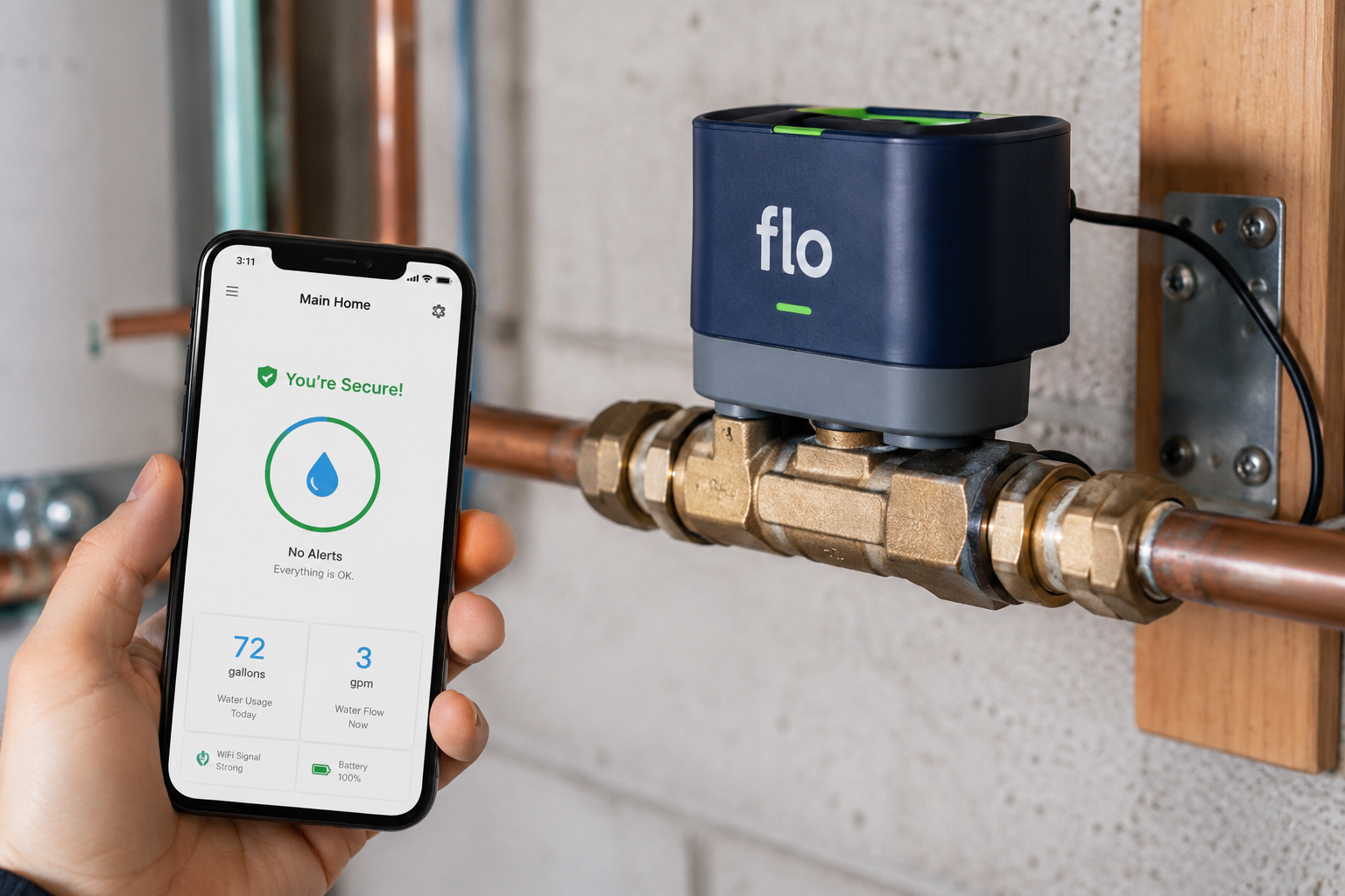 best smart shut-off valves to prevent water damage installed on home plumbing system