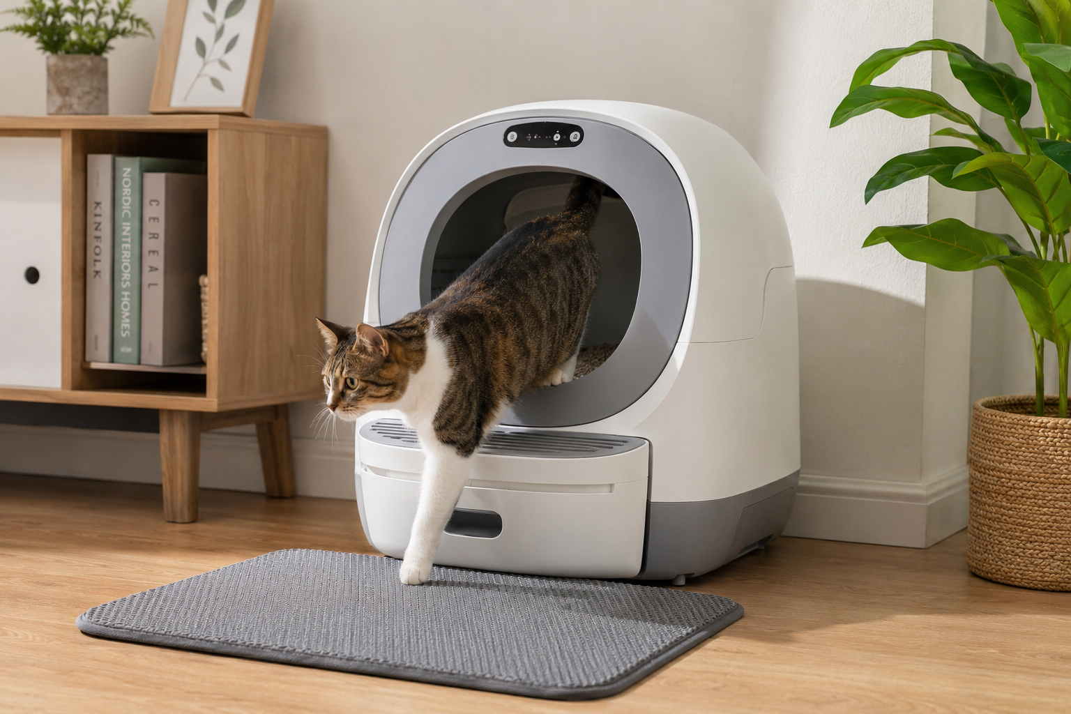 best litter boxes for easy cleaning with modern self cleaning litter box in stylish indoor home